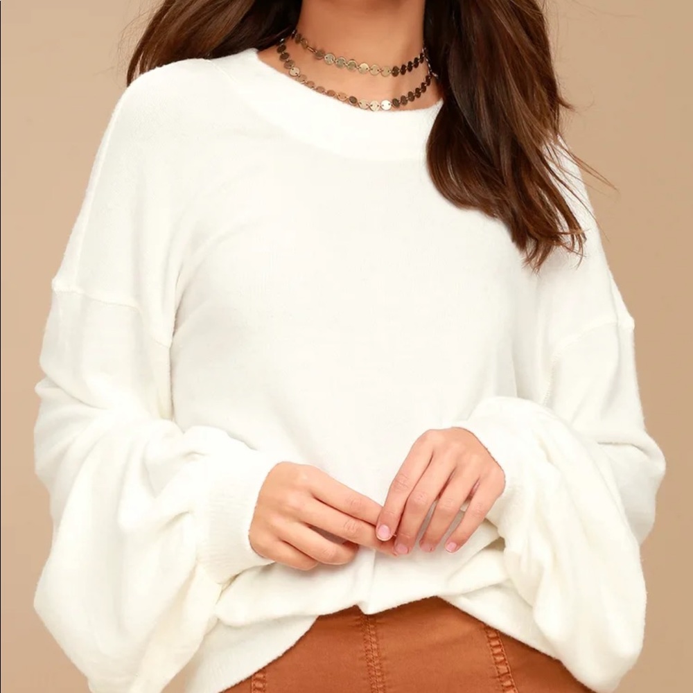 Free People Beach TGIF Sweater Sweatshirt | XS